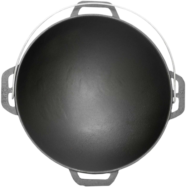 Ø36 Uchag 2mm stahl Utschak mit Abzugsrohr Utschag Campingofen 10L Gusseisen Kazan mit Gusseisen Deckel-Bratpfanne Kasan Feuerstelle Feldküche Bild 9