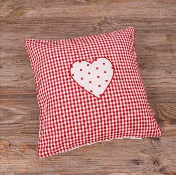 matches21 HOME & HOBBY Kissenbezüge Kissen-Bezug 30x30 cm Landhaus-Stil rot weiß kariert Baumwolle, (1 Stück), Wohnzimmer Kissen-Hülle als Deko-Kissen Zier-Kissen Sofa-Kissen