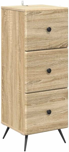 vidaXL Schubladenschrank Sonoma-Eiche 33 x 34,5 x 90 cm Holzwerkstoff 895537