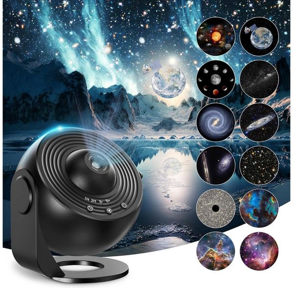 ANYSUN LED-Sternenhimmel LED Nachtlicht 360 Drehbare 13 in 1 Planetarium Galaxie Projektor, Deckenprojektion Lampe Kindernachtlichte Erwachsene Schlafzimmer Party