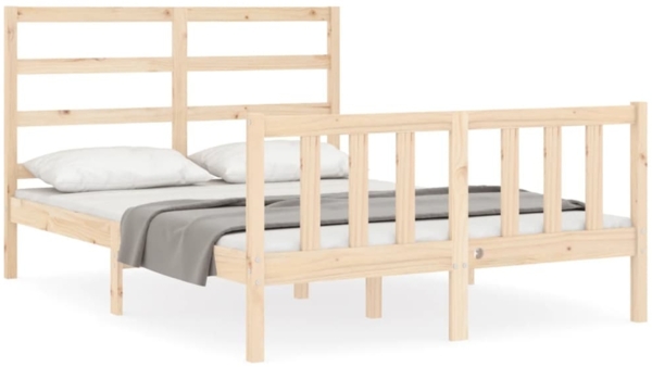 vidaXL Massivholzbett mit Kopfteil 3191881