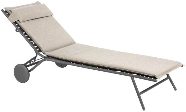 Outdoor Sonnenliege BAYANNE Latte / Gestell Titane