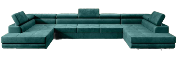 Luxusbetten24 Schlafsofa Designer Sofa Taormina, mit Stauraum und Schlaffunktion
