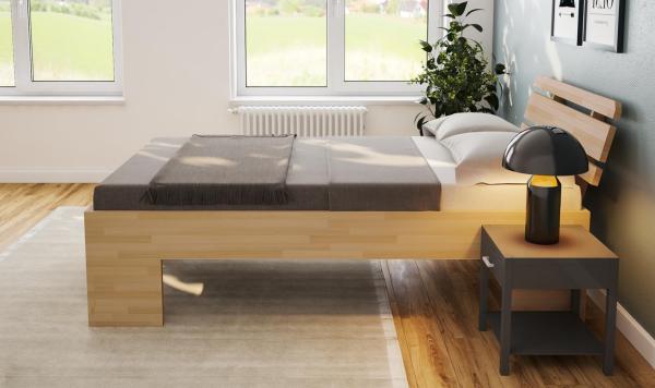 Komfortbett 27mm Buche massiv 100x200 Holzbett - (4390)