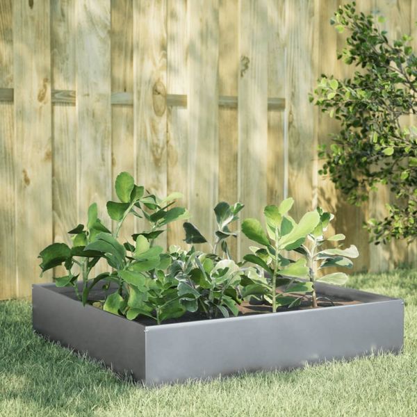 vidaXL Hochbeet 100x100x33,5 cm Verzinkter Stahl 851029
