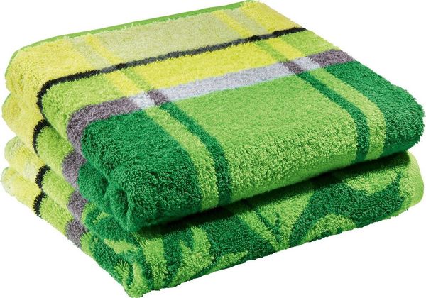 Erwin Müller Duschtuch Duschtuch "Ludwigsburg" 2er-Pack, Frottier (2-St), Walk-Frottier Karo