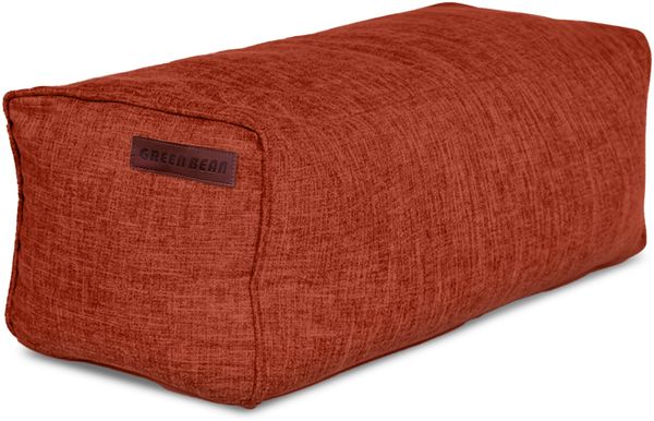 Green Bean® Indoor Sitzhocker Pouf 70x33x28cm EPS-Perlen Füllung -Home Linen Kuschelig Weich Waschbar - Drinnen Bodenkissen Liegekissen Sitzkissen Sitzhocker Sessel Kinder Erwachsene Stoff Rot