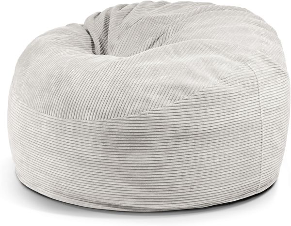 Schaumstoffsitzsack ‘OM 110‘, Bezugstoff - Waves, 100% Polyester, Snow, 75x110x110 cm.