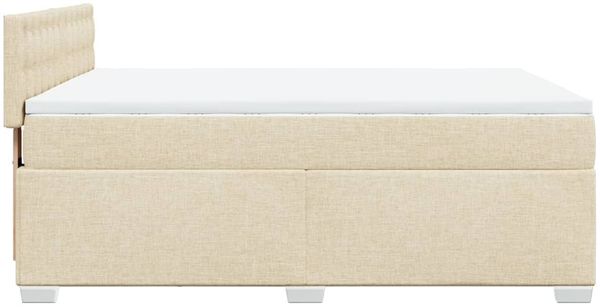 vidaXL Boxspringbett mit Matratze Creme 140x200 cm Stoff 3288230 Bild 11