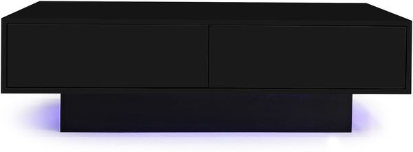 Couchtisch 115 x 55 x 34 cm in Schwarz Hochglanz mit 2 Schubladen und LED-Beleuchtung Bild 6