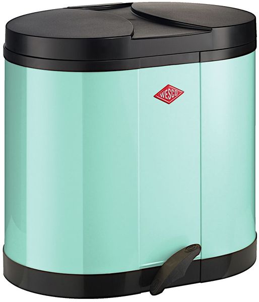 Wesco 'Ökosammler 170' Abfalleimer mit Fußtritt und 2-fach Trennung, 30 (2x15) Liter, Stahlblech, Cool Grey Bild 9