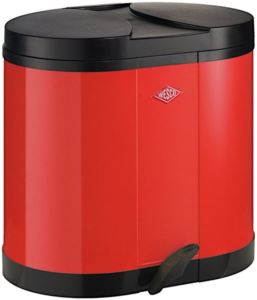 Wesco 'Ökosammler 170' Abfalleimer mit Fußtritt und 2-fach Trennung, 30 (2x15) Liter, Stahlblech, Cool Grey Bild 8