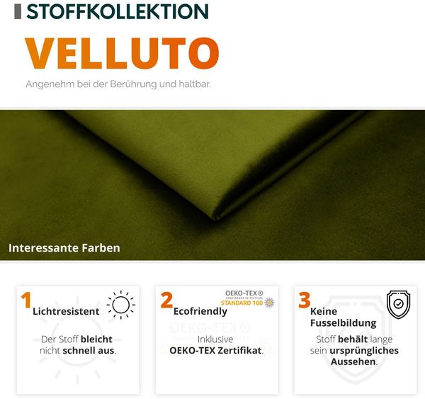Ecksofa Kiarge 2RRLXP (Farbe: Velluto 03, Seite: Rechts 2R+R+LXP) Bild 7
