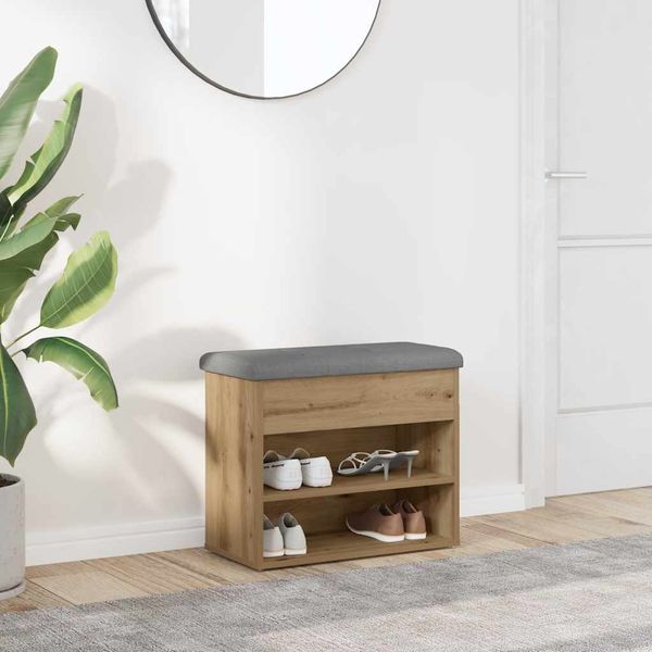 vidaXL Schuhbank Artisan-Eiche 62x32x50 cm Holzwerkstoff 857630