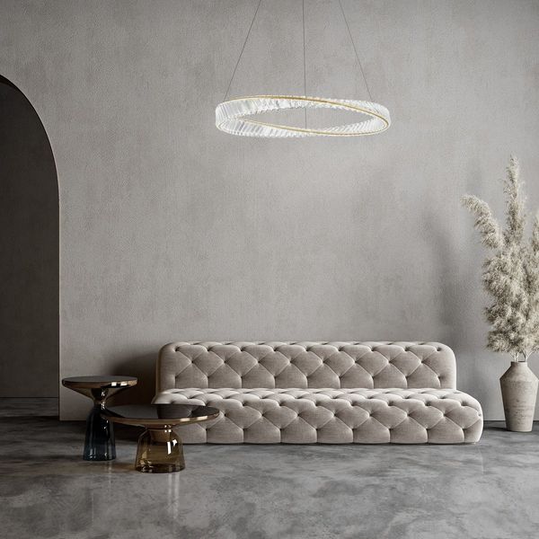 Nova Luce 9333062 AURELIA LED Pendelleuchte 80cm 3500K Gold Kristall