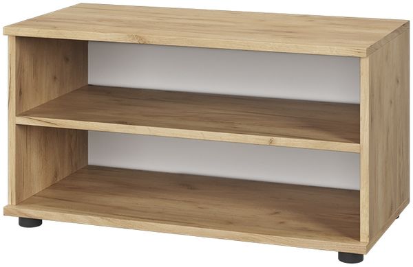 Wohnzimmerschrank Berno Goldkraft Eiche/Weiß 70.8 x 38.9 cm mit 2 Fächern Vicco