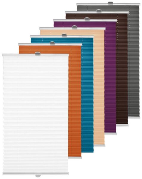 Rikmani Plissee Klemmfix, ohne Bohren CLASSIC, Klemm- oder Schraubmontage, Klemmfix, ohne Bohren, Sonnenschutz