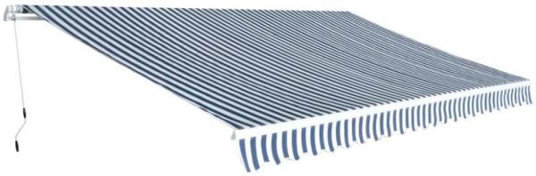 vidaXL Gelenkarmmarkise Handbetrieben 500 m Blau und Weiß 42154