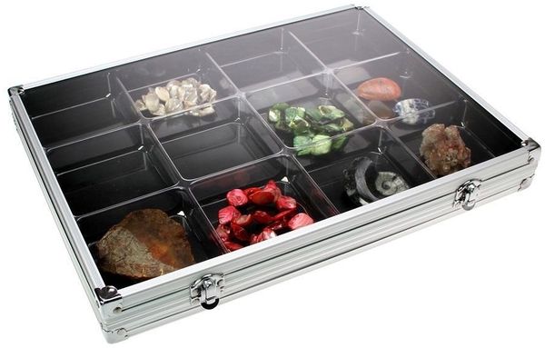 Safe-Album Münzetui Alu Sammelvitrine für Sammelfiguren 12 Fächer 87 x 90 mm I SAFE
