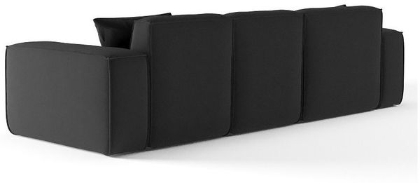 Ecksofa Designersofa CELES PREMIUM Stoff Opera Velvet Sand Ottomane Links Bild 4