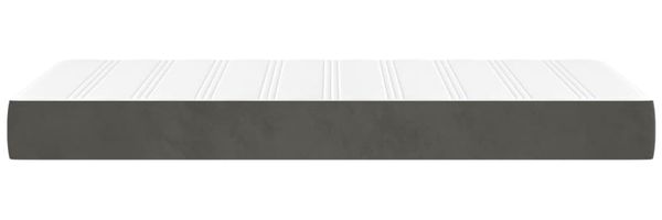 vidaXL Taschenfederkernmatratze Mittel Dunkelgrau 100x220x20 cm Samt 4016607 Bild 4