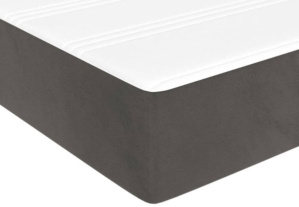 vidaXL Taschenfederkernmatratze Mittel Dunkelgrau 100x220x20 cm Samt 4016607 Bild 5