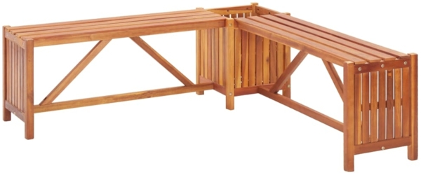 vidaXL Garten-Eckbank mit Pflanzkübel 117×117×40 cm Massivholz Akazie 46345