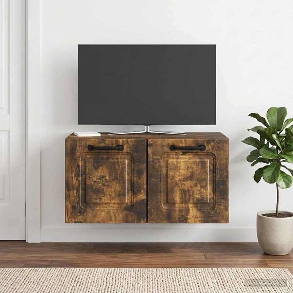 vidaXL Wandmontierter TV-Schrank Geräucherte Eiche 59,5 x 31 x 30 cm 899390