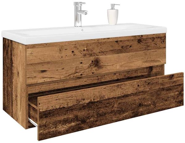 vidaXL Waschbeckenunterschrank mit Einbaubecken und Wasserhahn 3328937