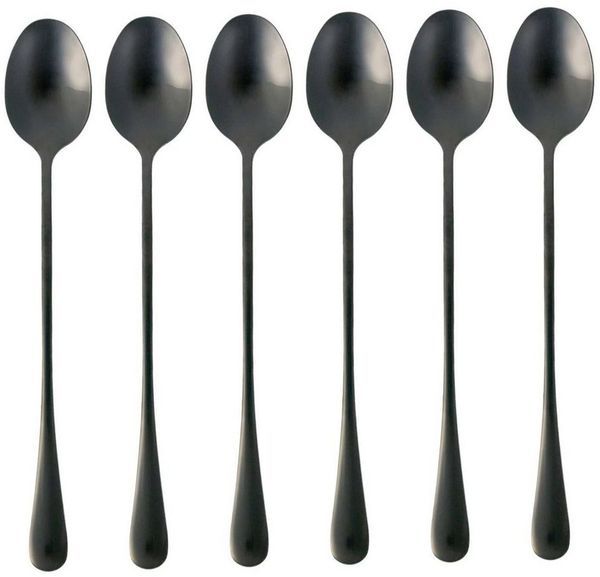 Intirilife Dessertlöffel (6 Stück), 6er Set Löffel Dessertlöffel Kaffee Latte Macchiato Longdrinks