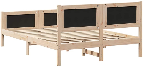 vidaXL Bettrahmen Hellgrau 150 x 200 cm Massives Kiefernholz 3394283 Bild 6