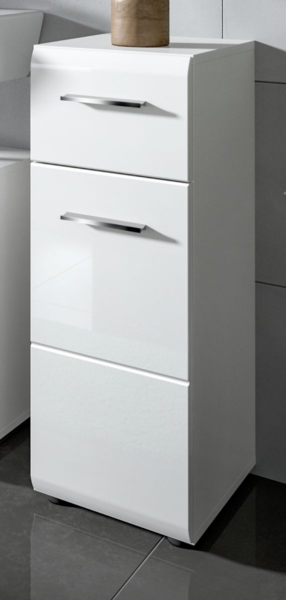 Badezimmer Kommode Cover in weiß Hochglanz 30 x 80 cm