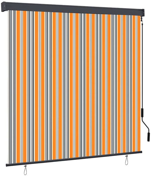 vidaXL Rollo Gelb und Blau 180 x 250 cm Stoff und Aluminium 362082