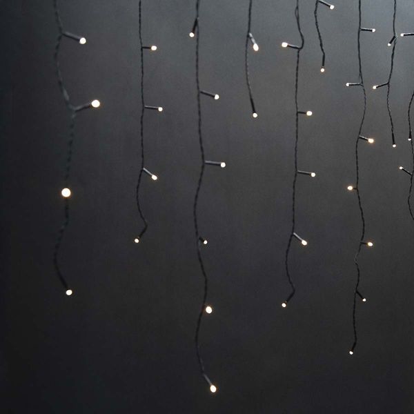 Dekorative Eiszapfenlichter | 360 LED's | Warmweiss | 9.00 m | Lichteffekte: 7 | Netzstromversorgung