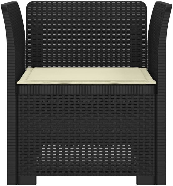 vidaXL 1-Sitzer Sessel mit Kissen Rattan-Look PP Anthrazit 8011852 Bild 3