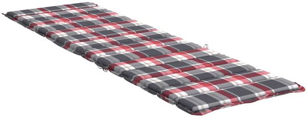 vidaXL Sonnenliegen-Auflage, Oxford-Gewebe rot Karomuster, 200 x 60 x 3 cm Bild 4
