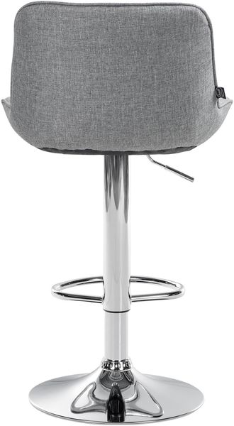 Barhocker 2er Set TAMPA - Grau, Stoff, Chrom Barhocker mit Lehne Barstuhl Tresenhocker Tresenstuhl Kneipenhocker Kneipenstuhl Bild 6