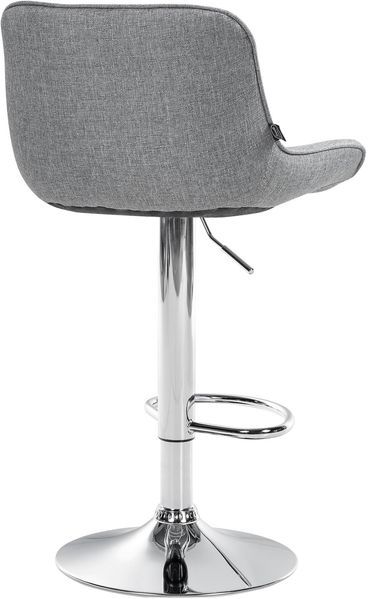 Barhocker 2er Set TAMPA - Grau, Stoff, Chrom Barhocker mit Lehne Barstuhl Tresenhocker Tresenstuhl Kneipenhocker Kneipenstuhl Bild 5