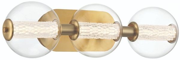 Elstead Lighting LED Wandleuchte Atomo 3-flammig Gold Gebürstet 3000K Bild 2