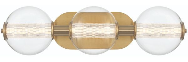 Elstead Lighting LED Wandleuchte Atomo 3-flammig Gold Gebürstet 3000K