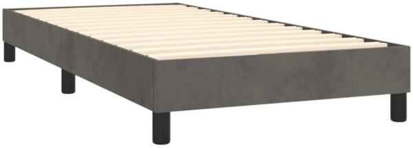 vidaXL Boxspringbett mit Matratze Dunkelgrau 90x200 cm Samt, Härtegrad: H2 [3144310] Bild 2