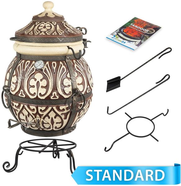 Tandoor Attika Lehmofen aus Schamott mit Zubehör Standard 4-teilig