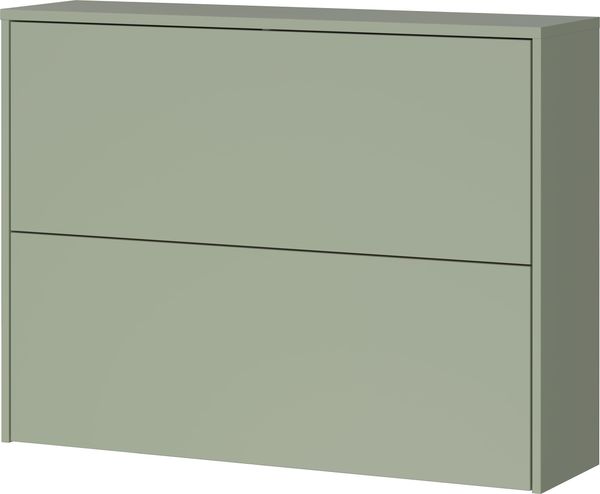 Germania Mehrzweckschrank 1349-629 GW-Binetto, in Taupegrün/Eiche, mit Push-to-Open Funktion, 99 x 74 x 27 cm (BxHxT)