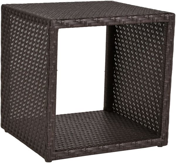 Würfelregal ISABEL - Kunststoff Schwarz 47,5x46,5x46,5cm | Aufbewahrungslösung Stauraum Schlafzimmer Wohnzimmer