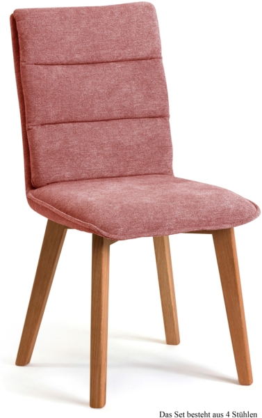 Esszimmerstuhl (4er-Set) Darija 47x92x60 Eiche geölt/Rosewood
