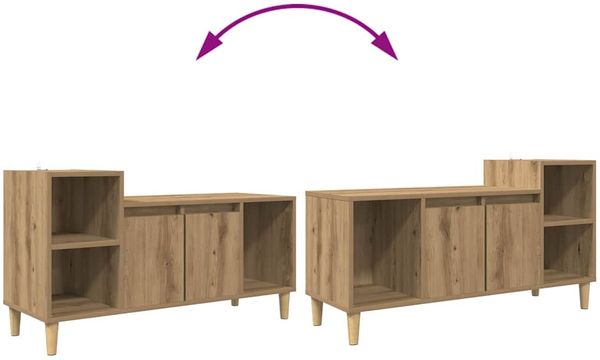 vidaXL TV-Schränk Artisan-Eiche 100 x 35 x 55 cm Holzwerkstoff 881022 Bild 11