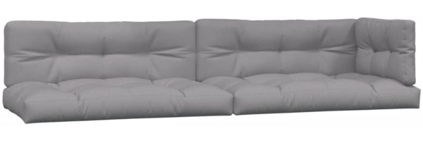 vidaXL Palettenkissen 5-tlg. Grau Stoff