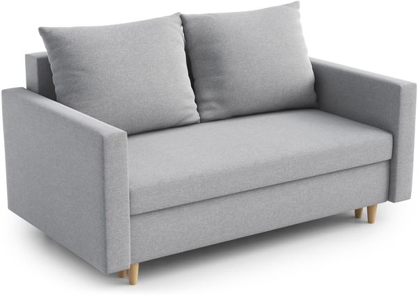 AX LIVING Sofa Modern Shurton 155 cm Hellgrau – Stilvolle 2-Sitzer