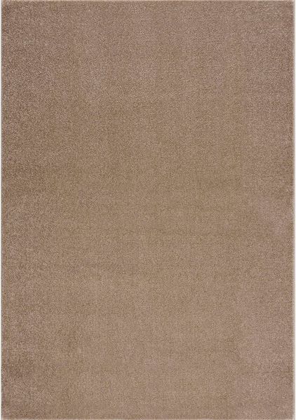 SANAT Kurzflor Teppich Wohnzimmer - Uni Modern Teppiche fürs Schlafzimmer, Arbeitszimmer, Büro, Flur, Kinderzimmer und Küche - Beige, 120x170 cm