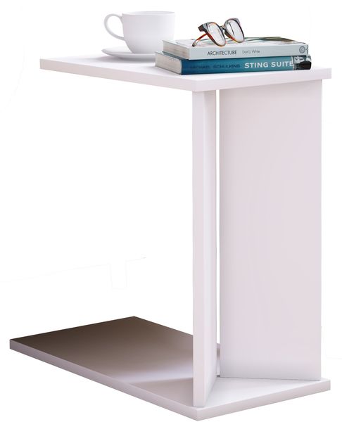 VCM Beistelltisch & Couchtisch Nachto 919240 Weiß H. 49 x B. 25 x T. 50 cm